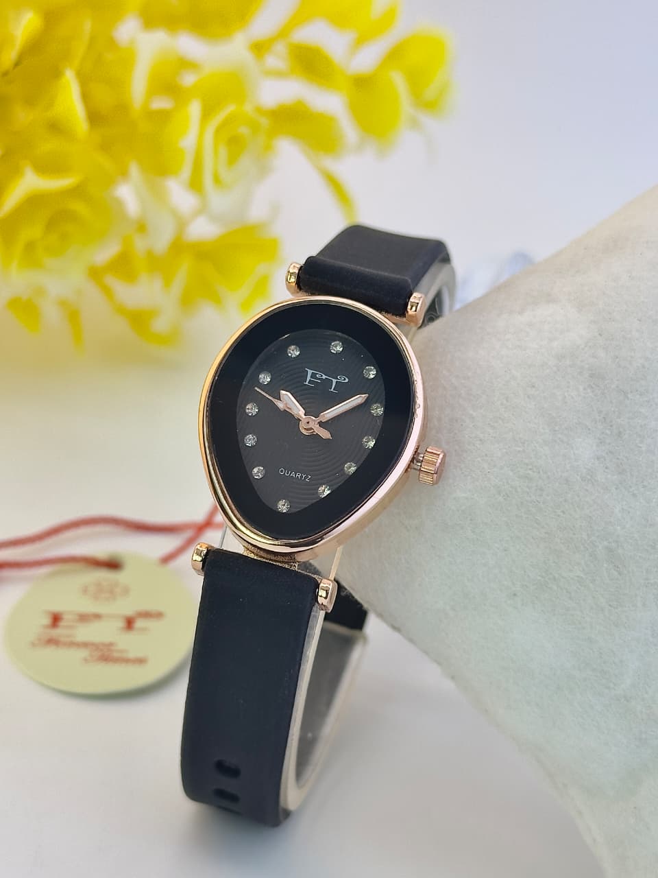 FT Luna Pearl Rubber Belt Watch Forever Times