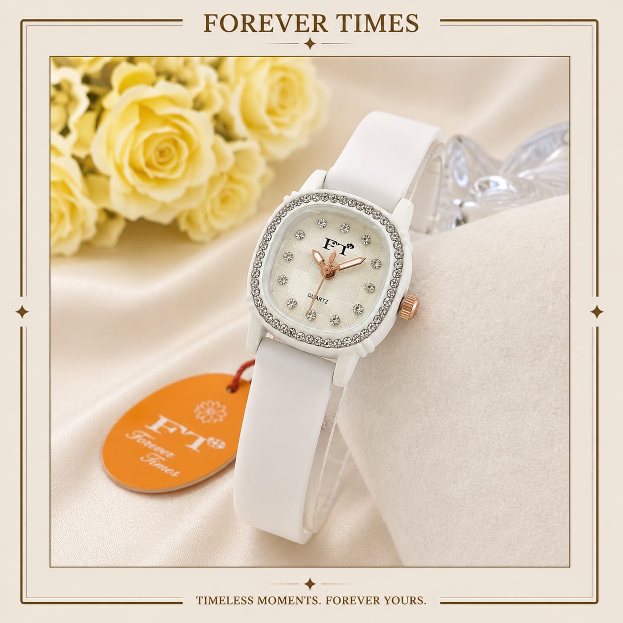 FT Luxe Halo Rubber Belt Watch Forever Times