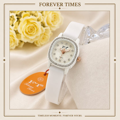 FT Luxe Halo Rubber Belt Watch Forever Times