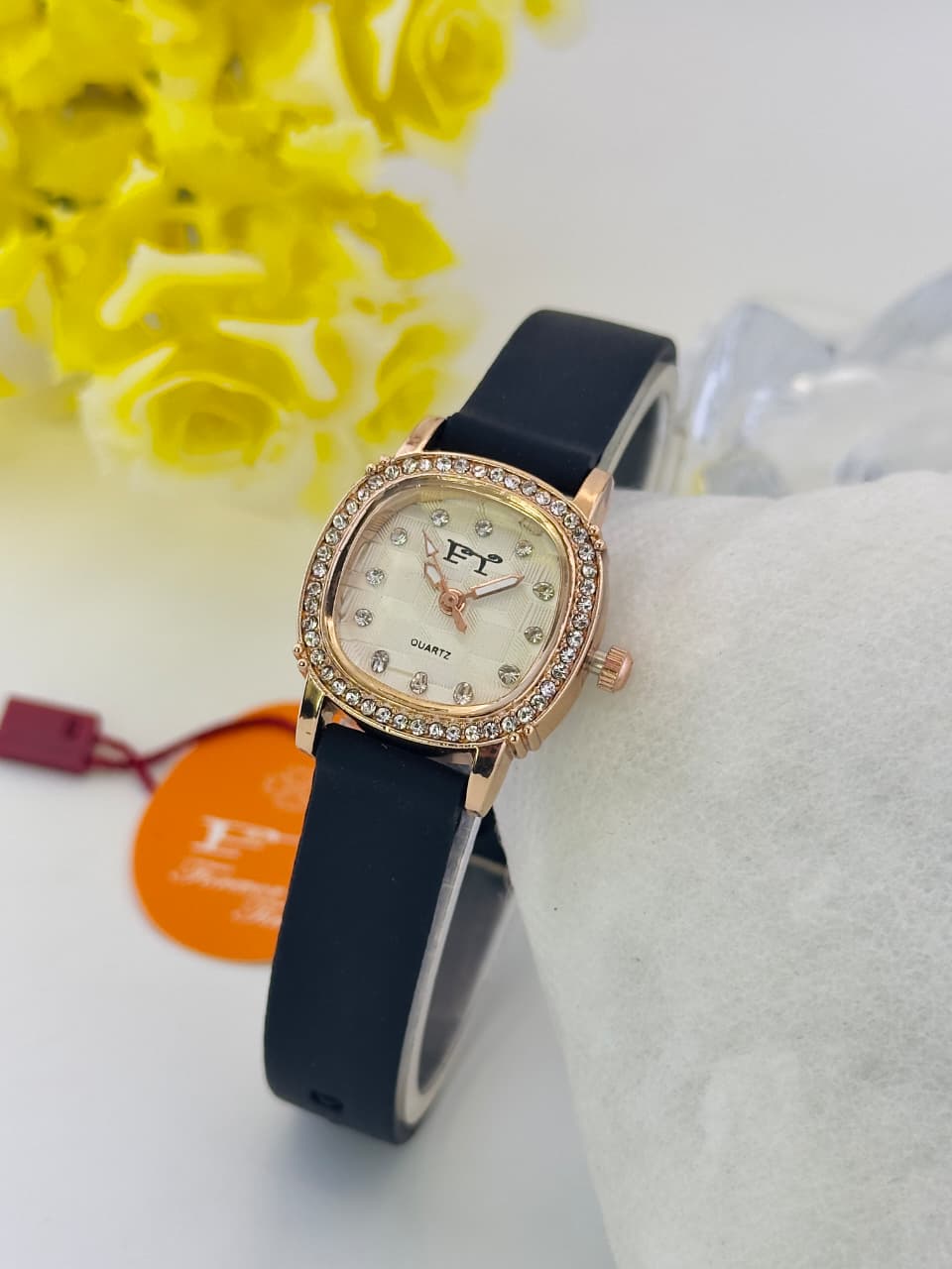 FT Luxe Halo Rubber Belt Watch Forever Times