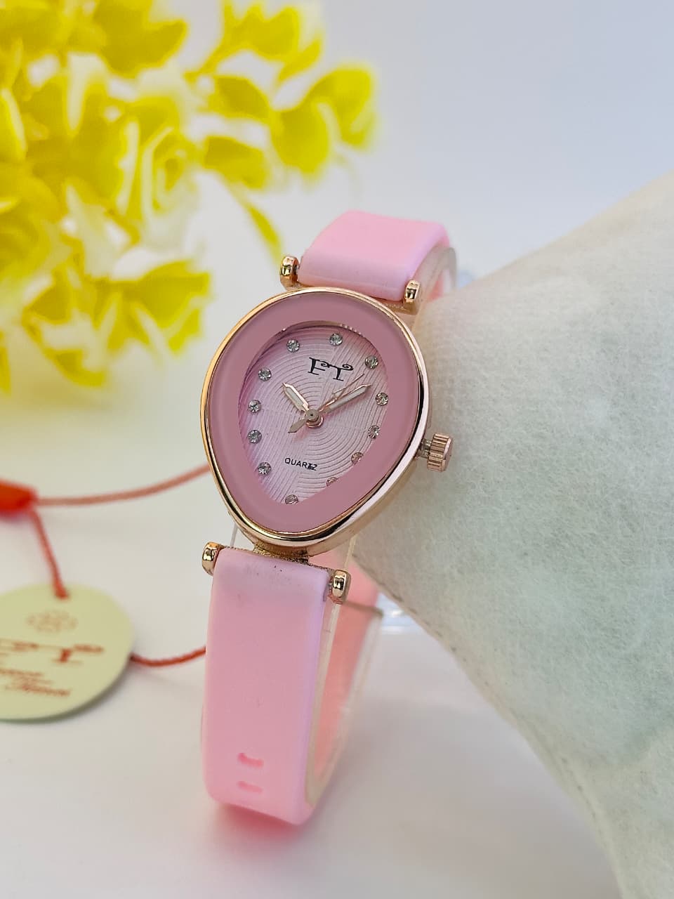 FT Luna Pearl Rubber Belt Watch Forever Times